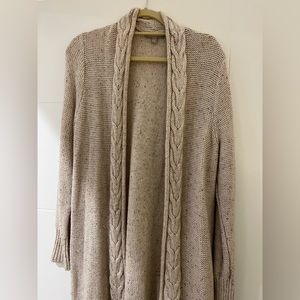 Banana republic tan long sleeve open cardigan size xl